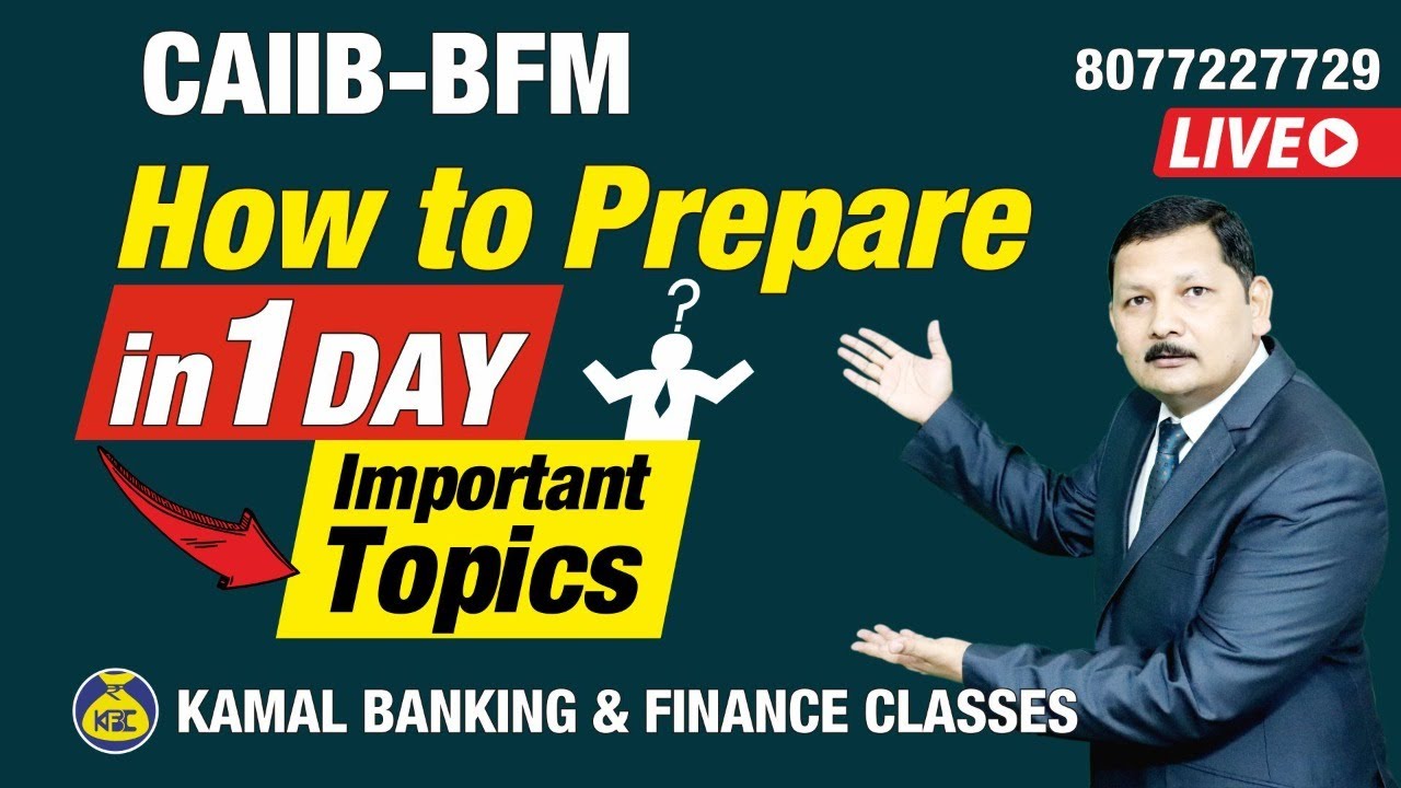 How to PASS CAIIB BFM in One day strategy