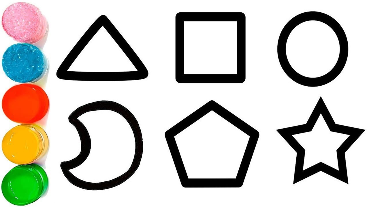 Shapes drawing for kids, Learn 2d shapes, colors for toddlers | Preschool Learning part #57