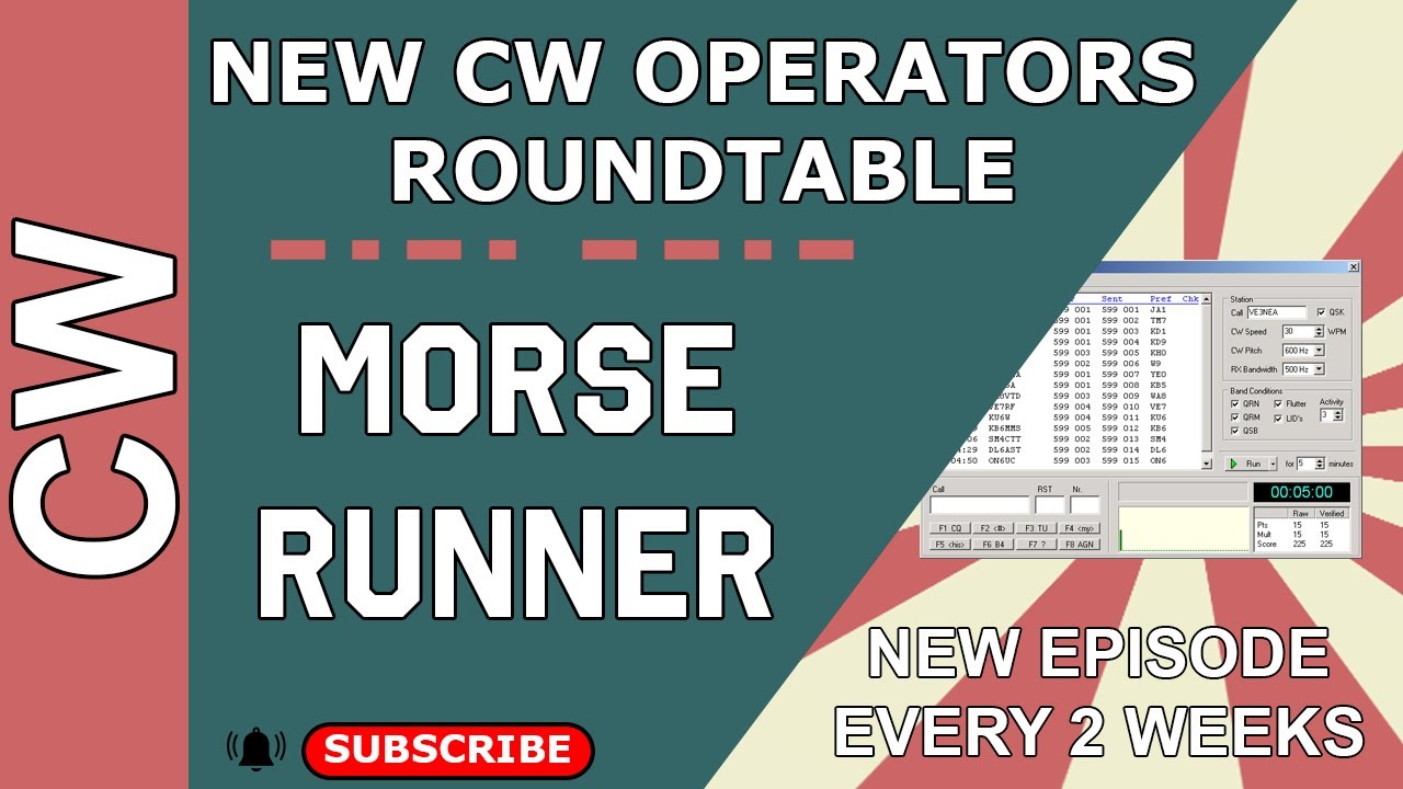 Morse Runner with Tim (N7KOM) - New CW Operators Roundtable #cw