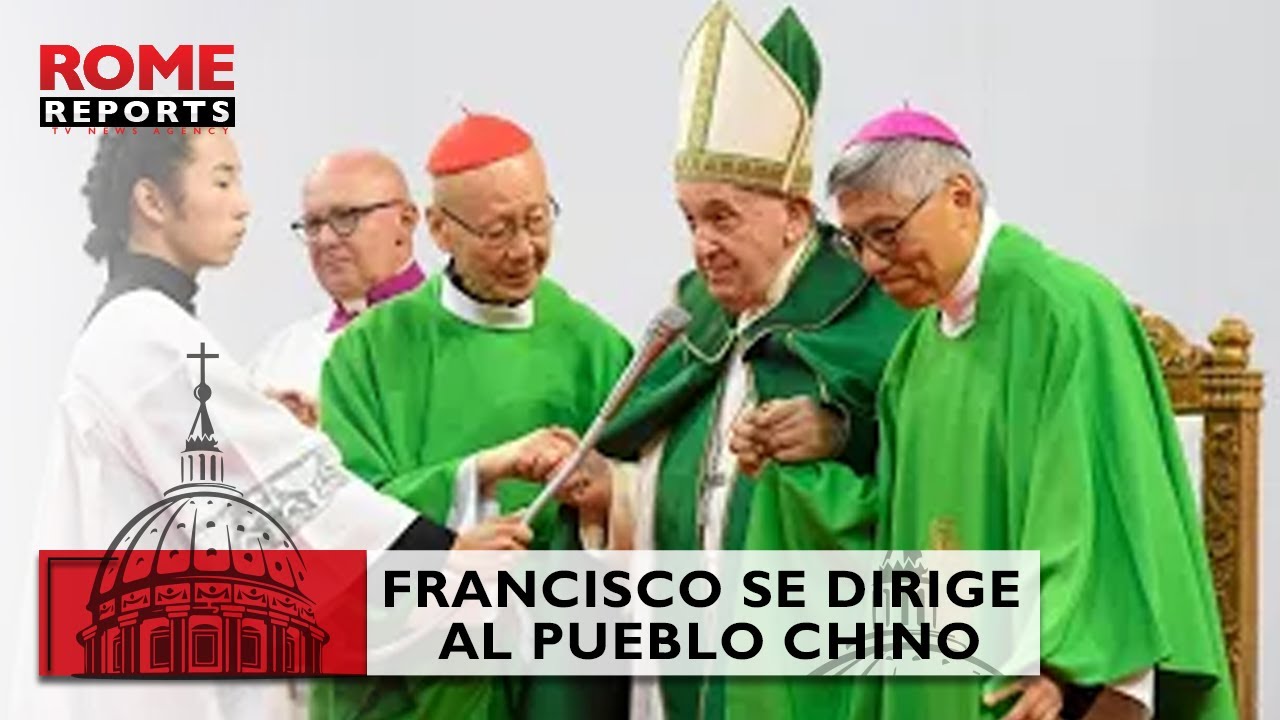Francisco se dirige al pueblo chino durante la misa con los católicos en Mongolia