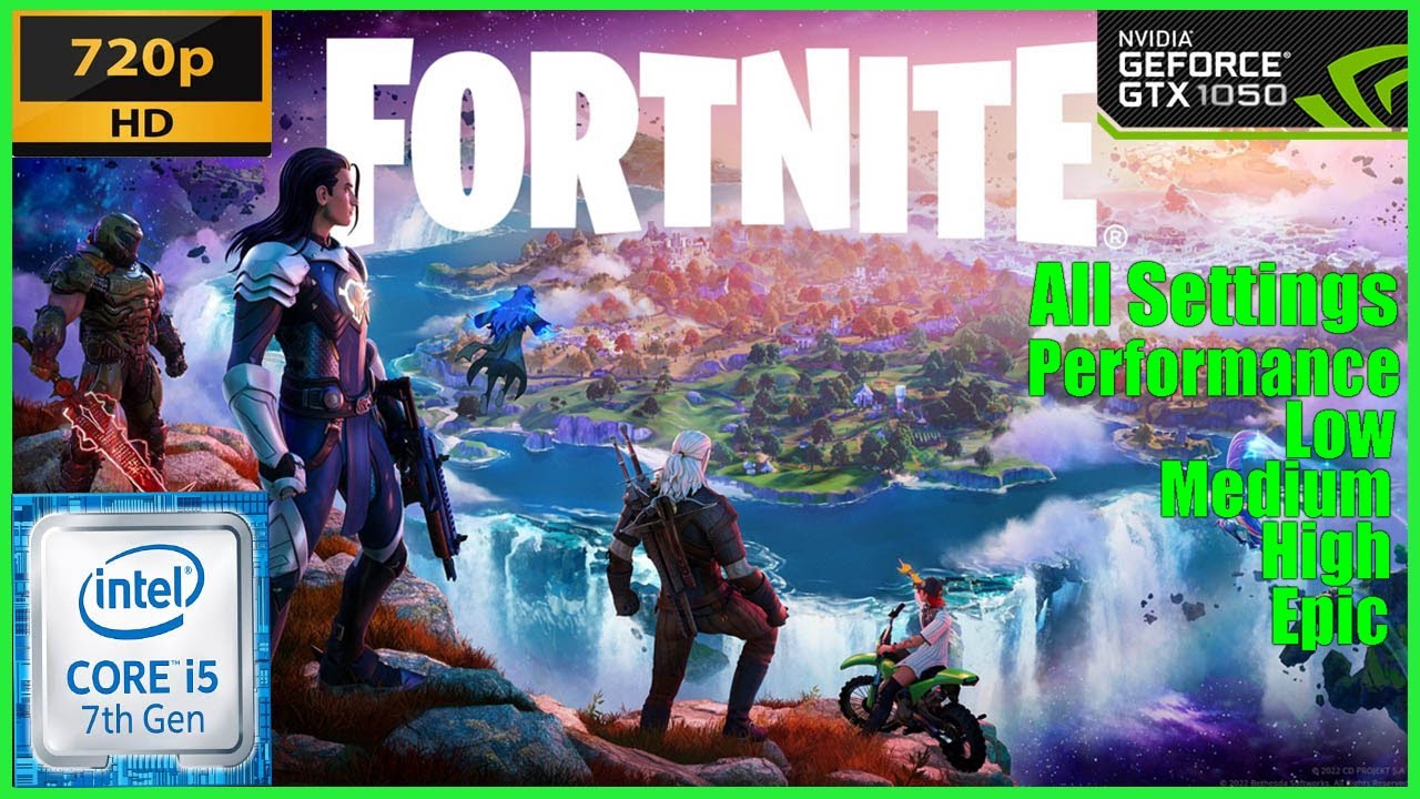 Fortnite Temporada 1 Capitulo 4 : GTX 1050 & i5 7400/ Test Performance,Low,Medium,High,Epic