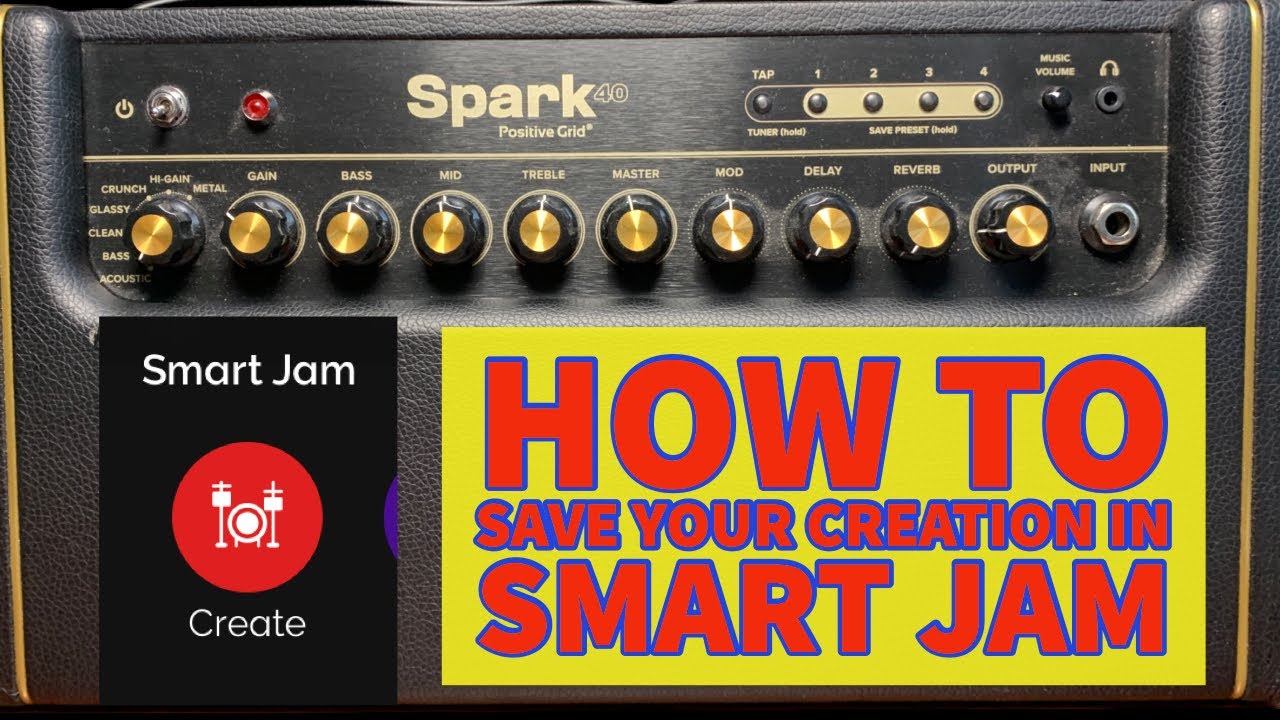 Create a smart jam with spark amp and save it as MP3
