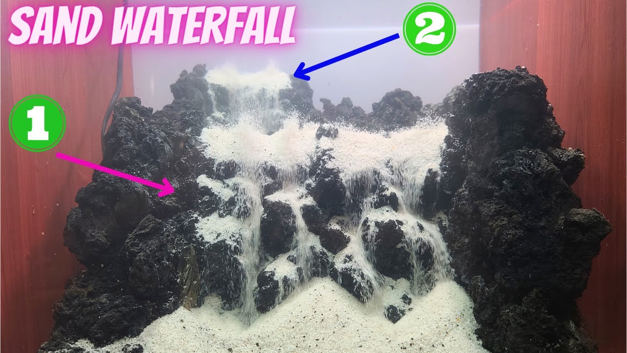 Tricks And Tips For Making A Two-Floor Sand Waterfall Not To Be Missed | DIY Sand Waterfall Aquarium