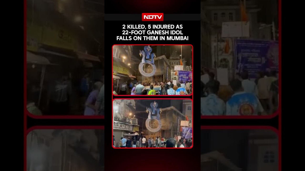 Ganesh Idol Falls During Arrival Ceremony In Mumbai, 2 Dead, 5 Injured