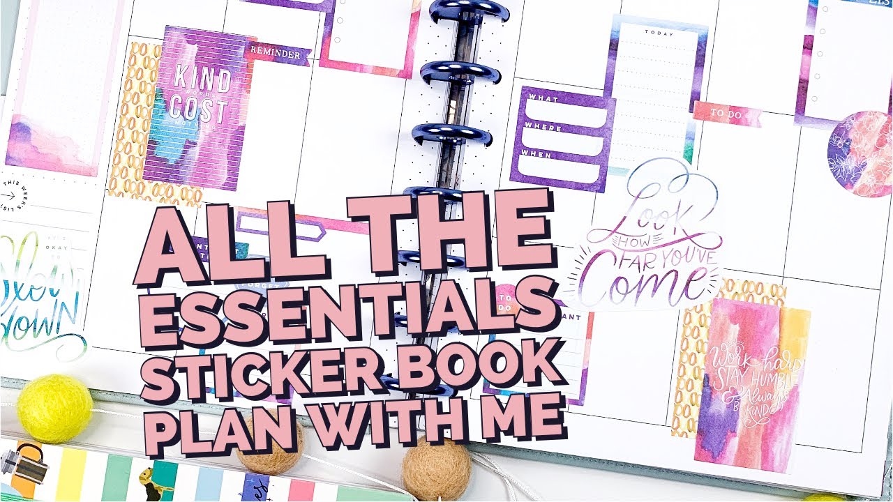 Plan With Me Using the New All The Essentials Mega Sticker Book [Happy Planner]