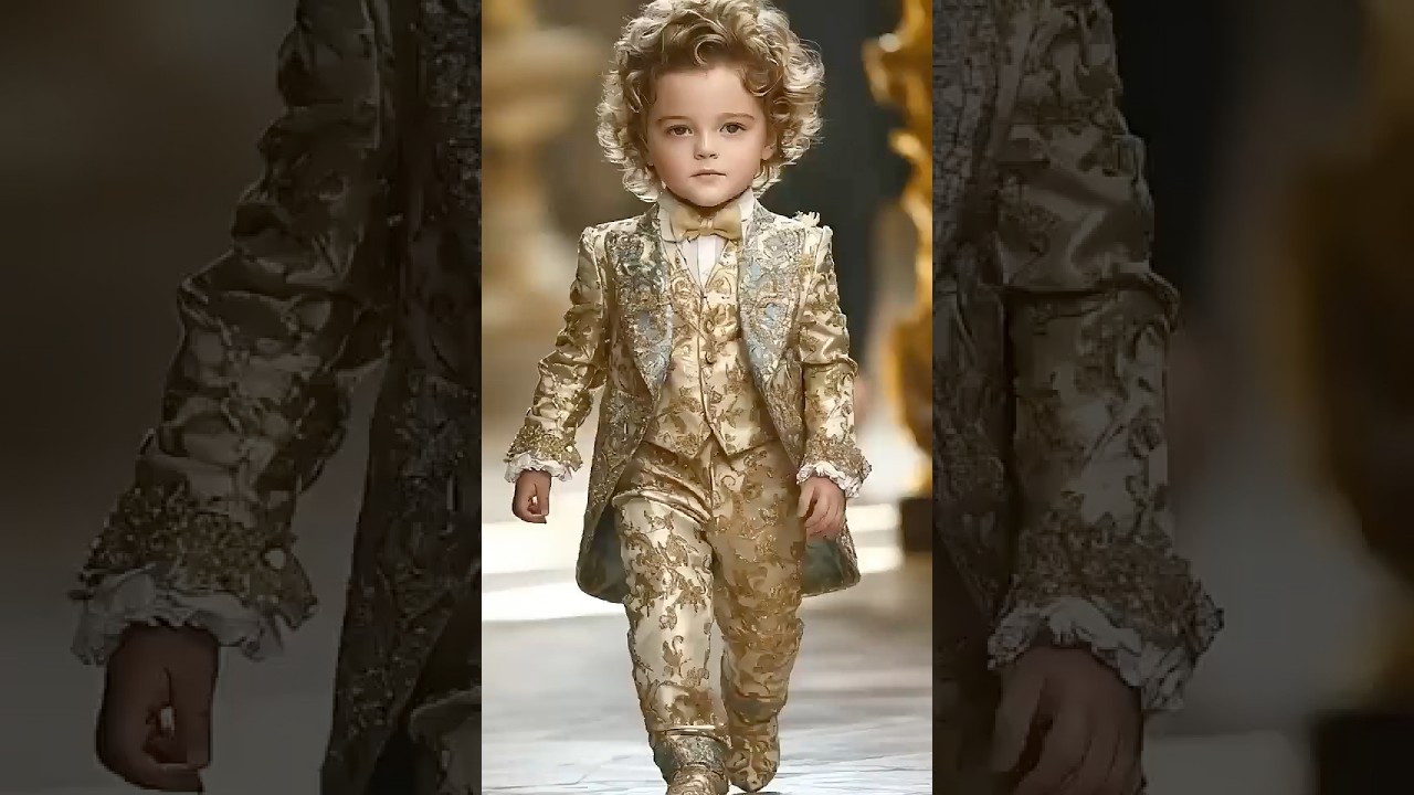 Adorable Baby Prince Fashion #baby #cute #ai #fashionshow #kidsfashion #shorts  #runway #runwaymodel