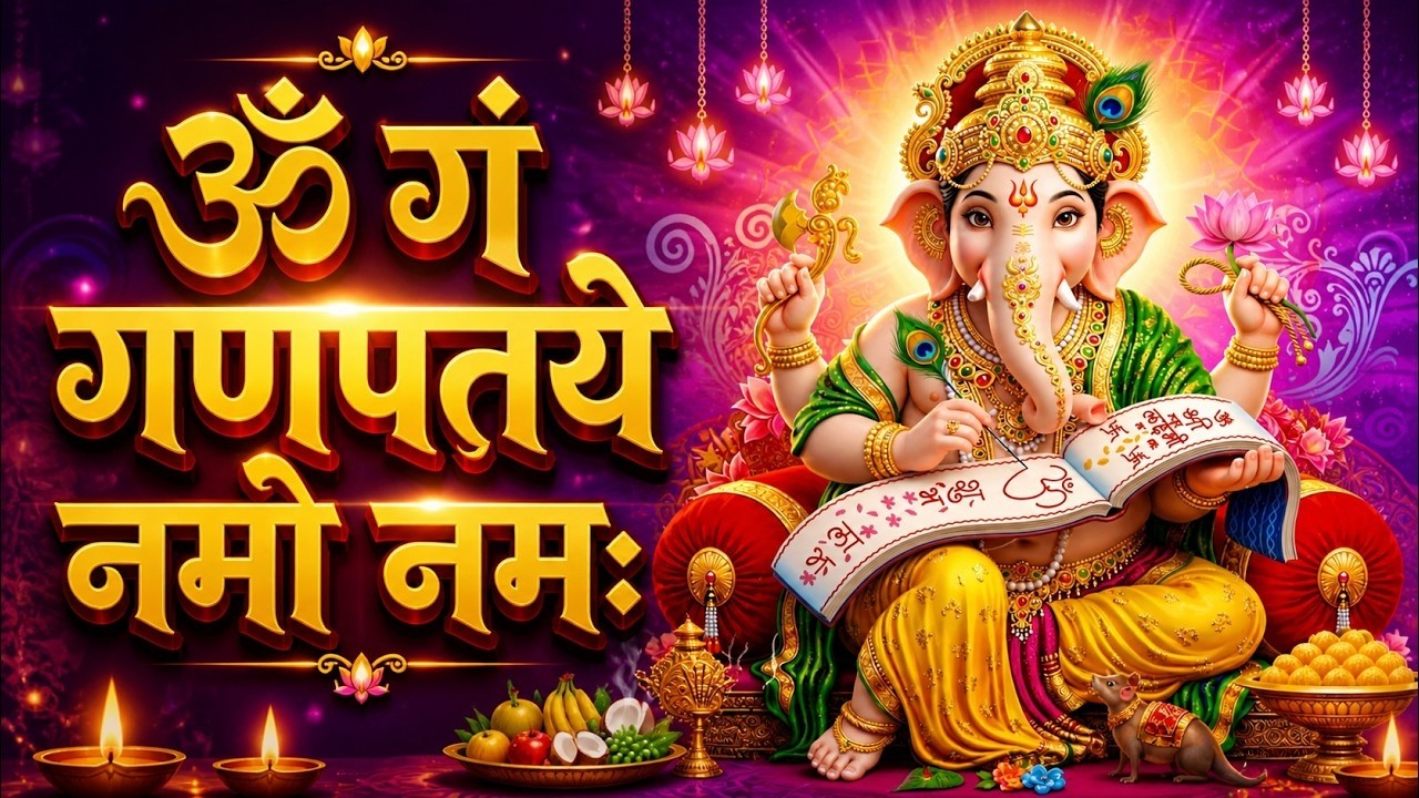 #Ganesh Mantra 108 Times - Om Gan Ganpataye Namo Namah | गणेश मंत्र - ओम गण गणपते नमो नमः | Bhajan