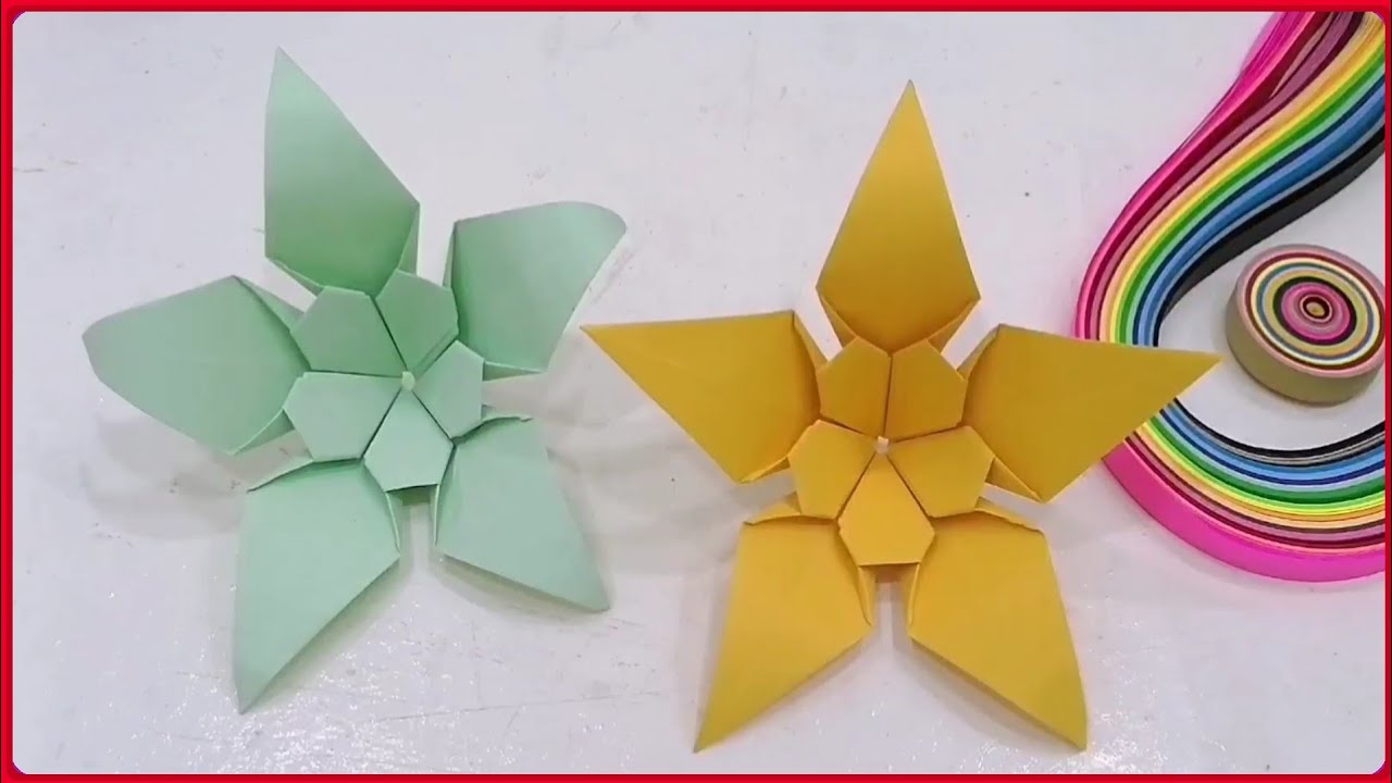 como hacer un flores de papel origami | Flor de papel