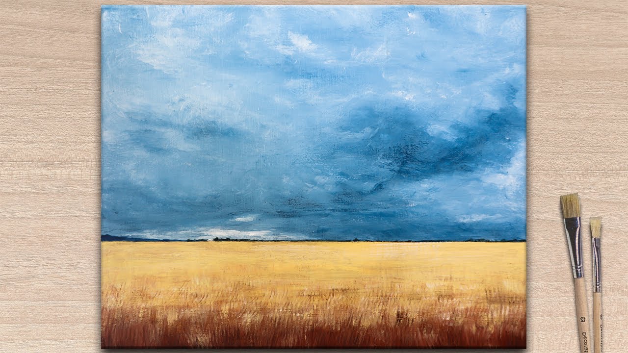How to Paint Storm on the Horizon - Acrylic Painting - Chill Out Art