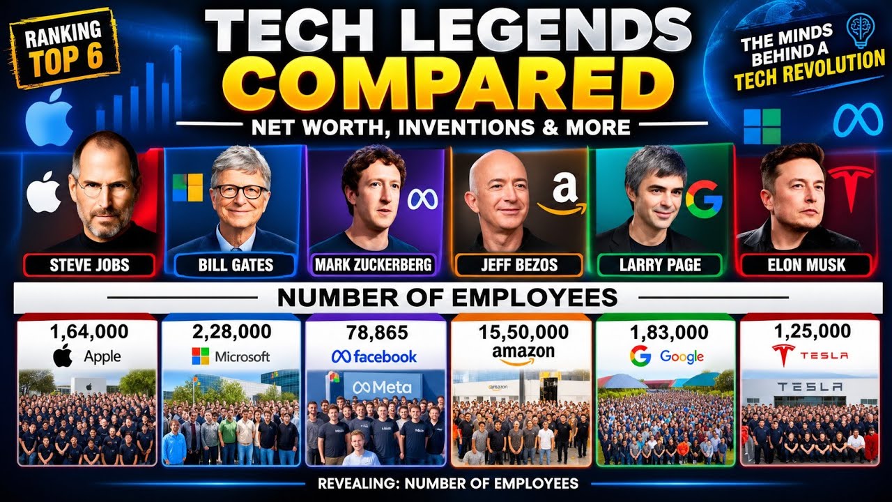 TECH LEGENDS COMPARED: Net Worth, Inventions & More