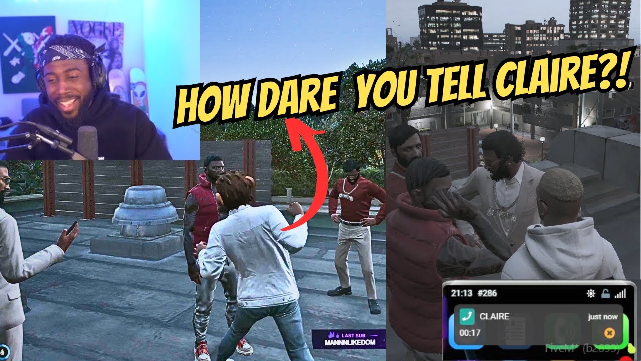FLIPPY PUNCHES DEAN FOR TELLING CLAIRE THIS... | MANDEM NOPIXEL GTA RP
