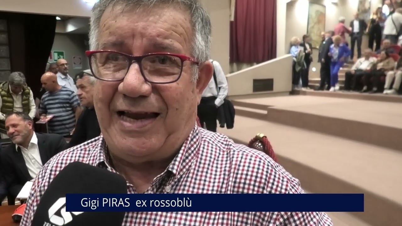 SELARGIUS. GIGI PIRAS, EX ATTACCANTE DEL CAGLIARI, FESTEGGIA I 70 ANNI CON  UN LIBRO 24 10 2024