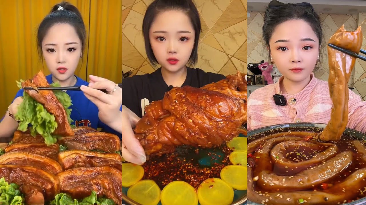 ASMR MUKBANG | Red Braised Pork Belly 