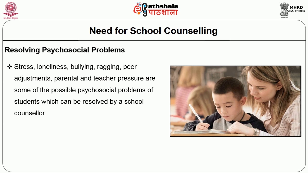 School Counselling   Need and Scope