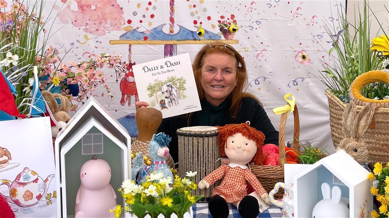 Sarah Ferguson reading Dally And Dash Go To The Bush by Lisa Holt