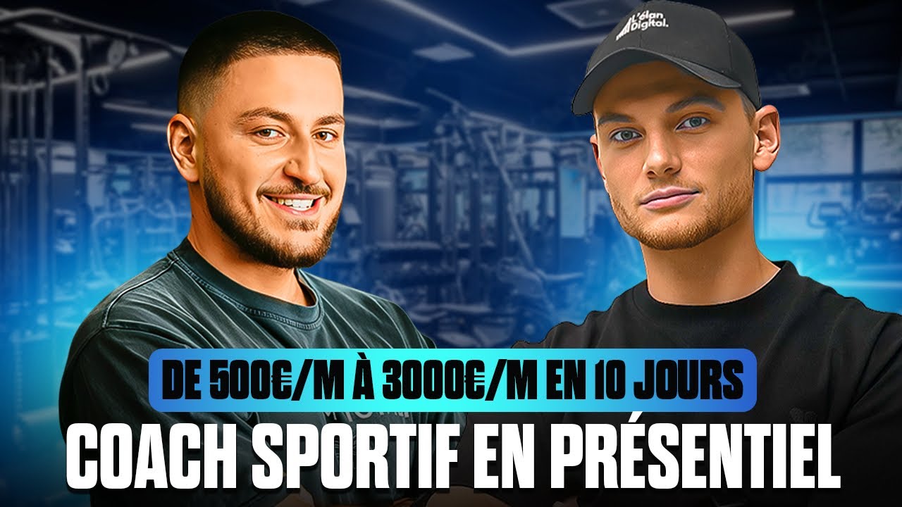 Coach Sportif en Pr&eacute;sentiel : de 500&euro;/m &agrave; 3000&euro;/m en 10 jours