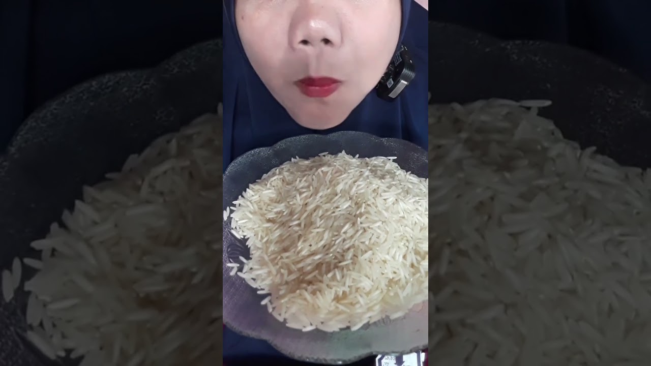 27.DYMA |ASMR RAW RICE EATING |Makan Beras Mentah| asmrrawriceeating💕 Basmatirice @dymaaaaa
