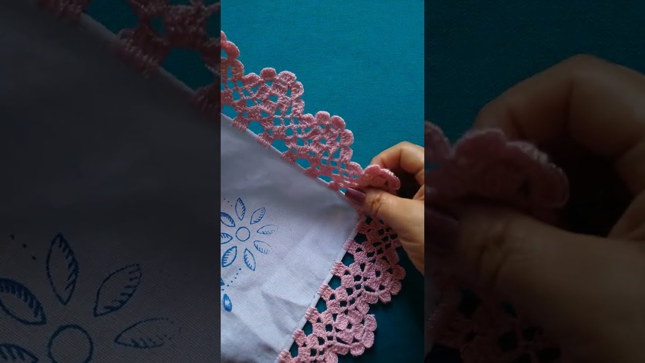 Preciosa puntilla en vídeo corto num 111,para servilletas.#parati #crochet #arte #fypシ #hechoamano