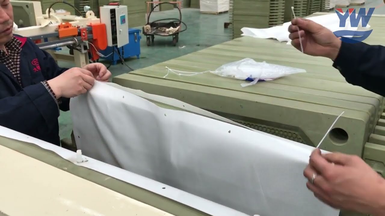 How to install filter cloth on filter press plate
