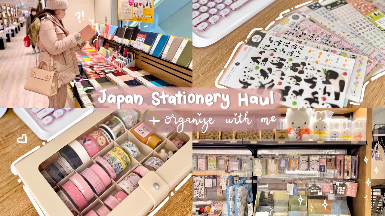 Japan Stationery Haul + Organize With Me | ASMR, Soft Piano Music, Life updates