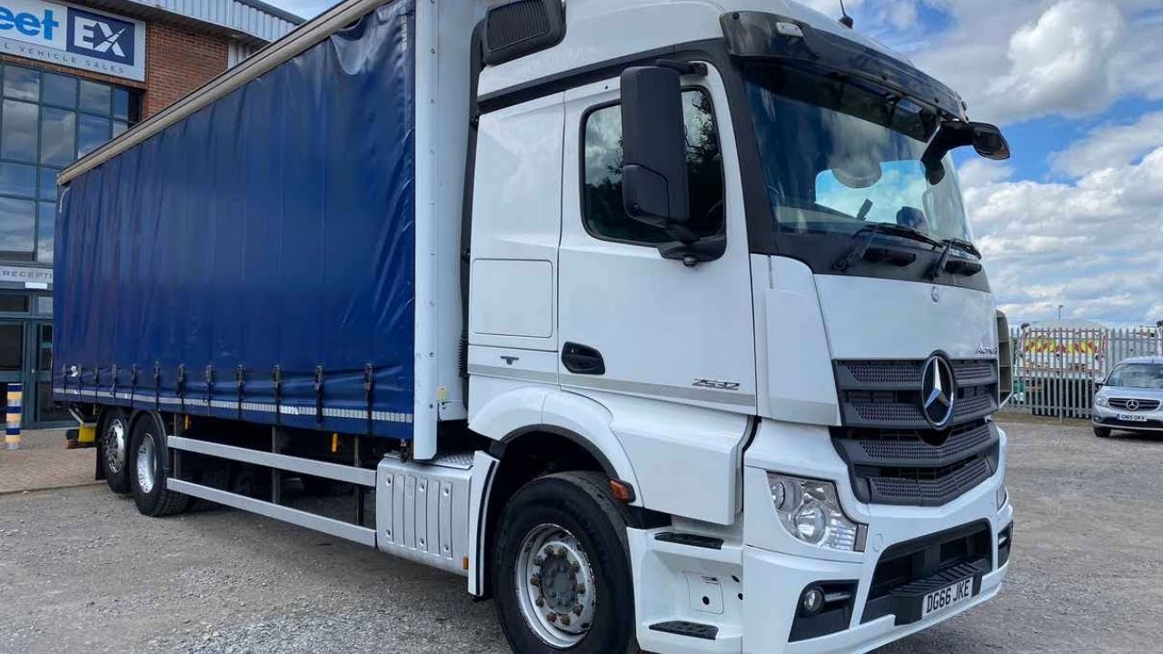MERCEDES ACTROS 2532 26 TONNE CURTAINSIDER 2016 - DG66 JKE