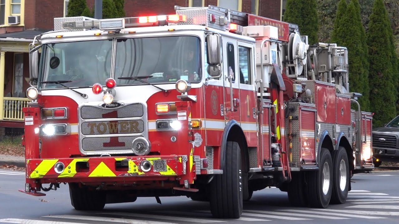 Harrisburg Bureau of Fire Tower 1 & Harrisburg Bureau of Police Car 206 Responding