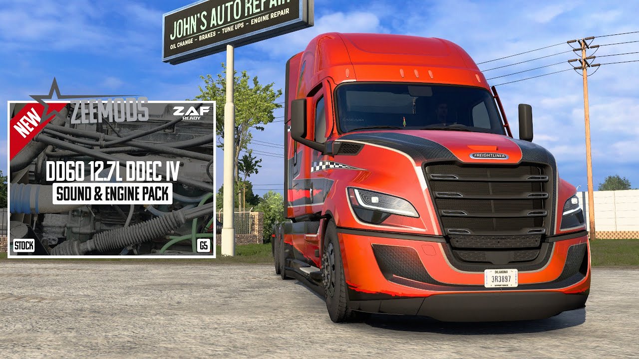 ATS ★ NEW ★ DD60 12.7L (DDEC IV) Sound & Engine Pack by ZEEMODS American Truck Simulator 2K60