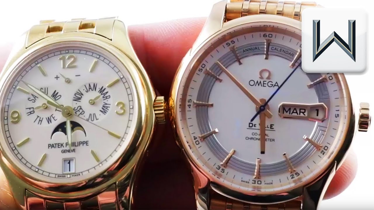 Omega Hour Vision vs Patek Philippe Annual Calendar: 5235/1J-001 vs 431.60.41.22.02.001