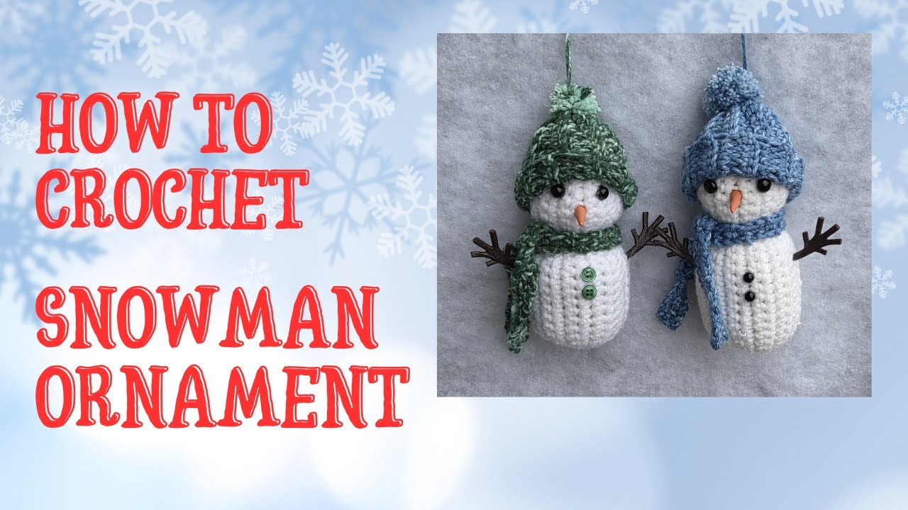 Урок по вязанию крючком снеговика 💕 Бесплатная выкройка в формате PDF
