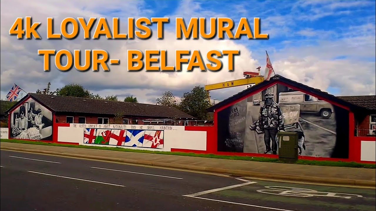 4K TOUR OF LOYALIST MURALS IN BELFAST. SEPTEMBER 2022
