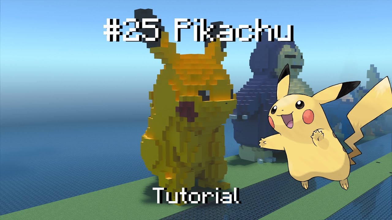 How to build a Pok&eacute;mon Pikachu statue in Minecraft (Tutorial)