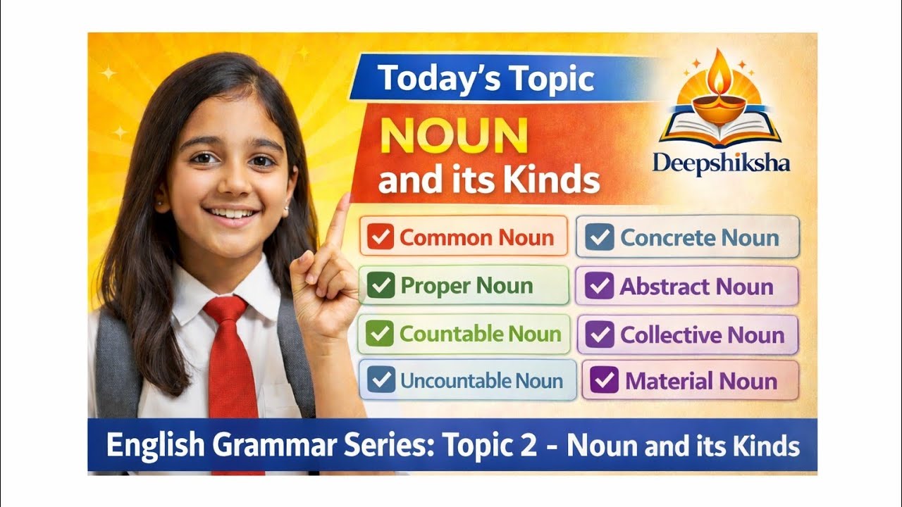 Noun and Its Kinds Explained | Types of Noun in English Grammar | English Grammar Series – Topic 2