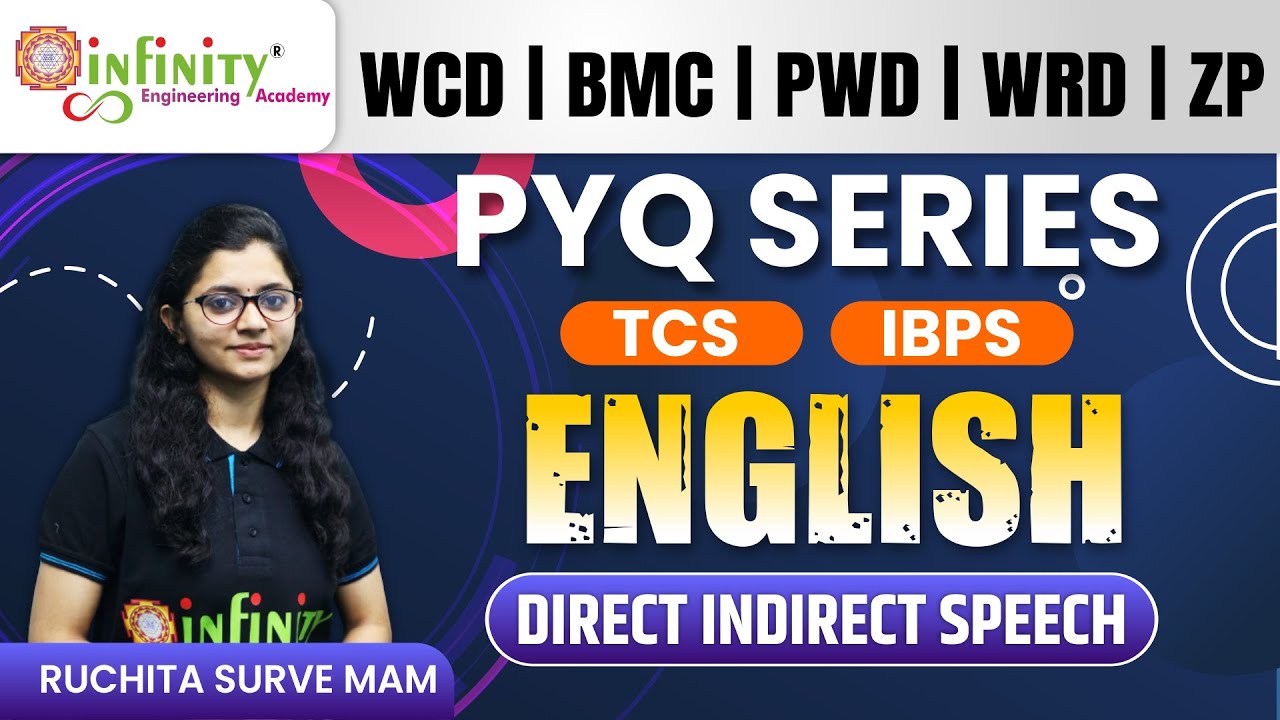 ENGLISH DIRECT INDIRECT SPEECH | tcs ibps english grammar | tcs ibps pyq series | wcd english