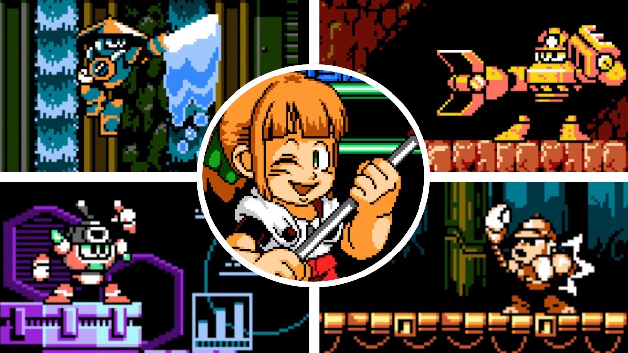 Mega Man: Shattered Diamond 2023 Demo (Roll) - All Bosses (No Damage, Broom Only)