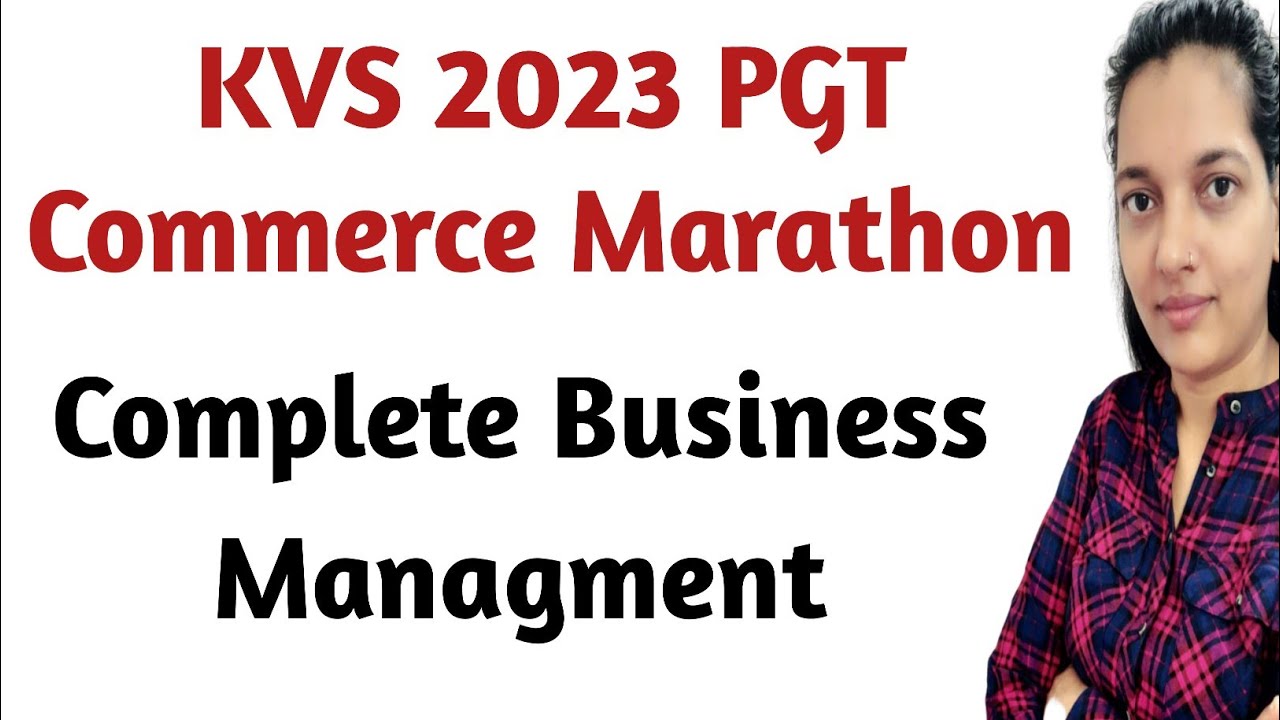 KVS PGT Commerce Marathon Class | KVS PGT Commerce Preparation | KVS PGT Commerce | KVS PGT Commerce