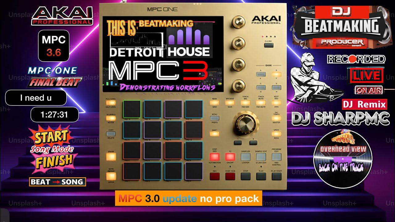 AKAI MPC ONE -#533 Detroit deep house MPC 3.6 no pro pack updated stem DJ_SharpMC_LIVE,#MPC_ONE,#MPC