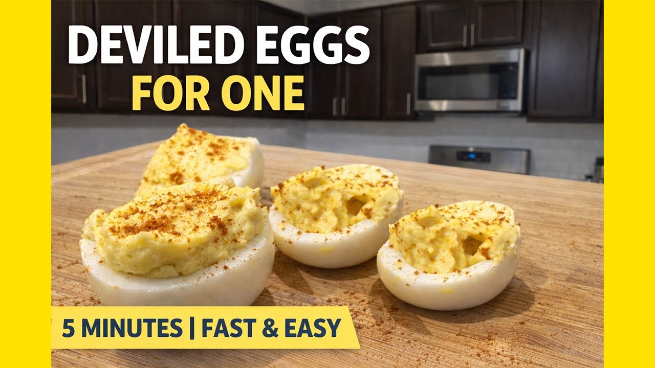 Deviled Eggs for One | Quick Protein Snack in 5 Minutes | The Roaming Skillet