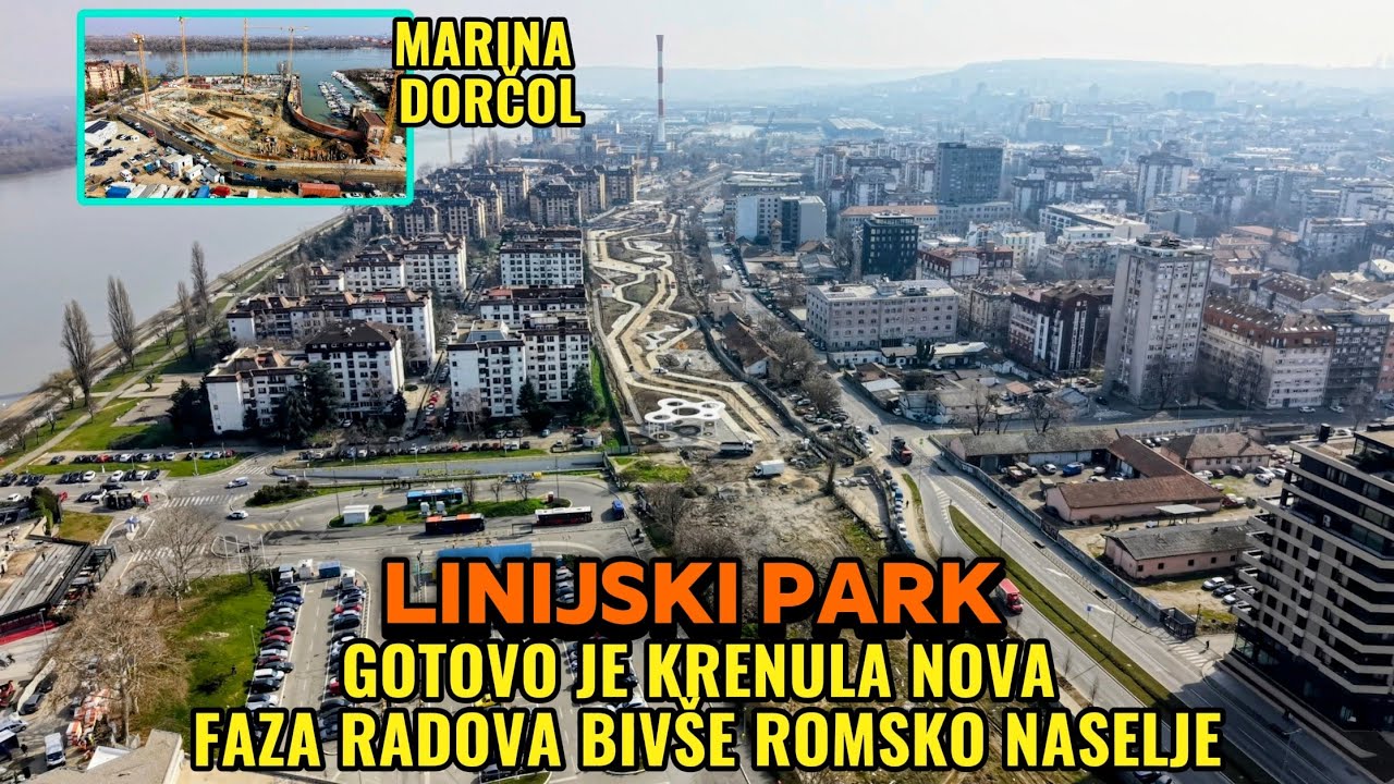 GOTOVO NA MESTU ROMSKOG NASELJA POCELA NOVA FAZA LINIJSKOG PARKA FINALNI RADOVI MARINA DORCOL RADOVI