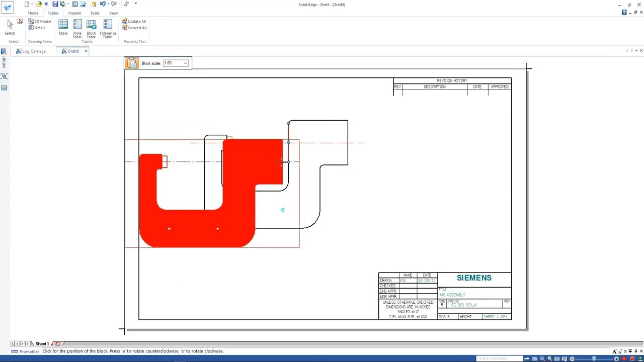 Creating 2D Engineering Drawings | Solid Edge 2D Drafting Demo