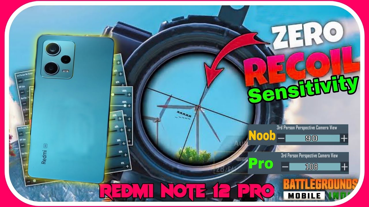 Redmi note 12 pro Bgmi sensitivity | Redmi note 12 pro bgmi sensitivity and setting code | MIUI 14