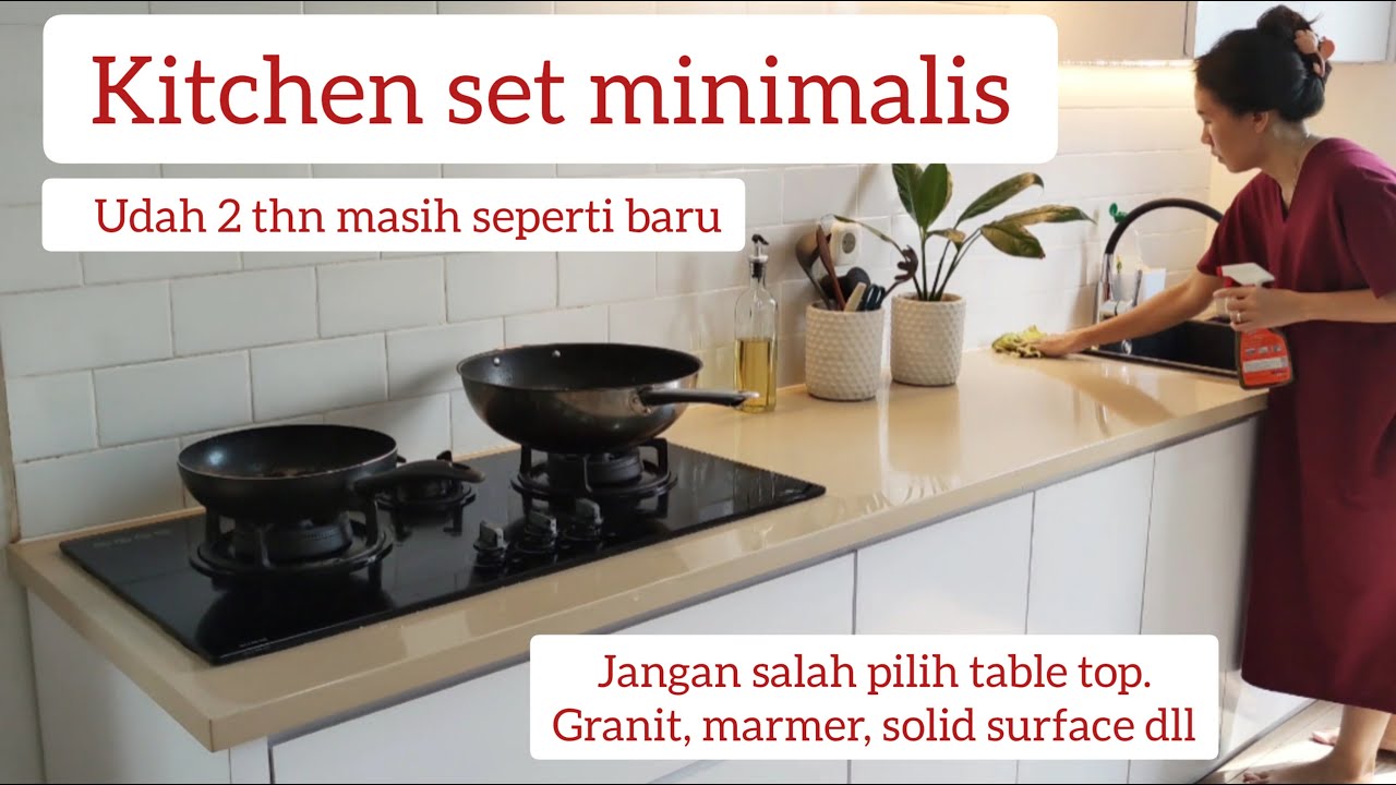 top table kitchen set || kitchen set minimalis || meja dapur || solid surface