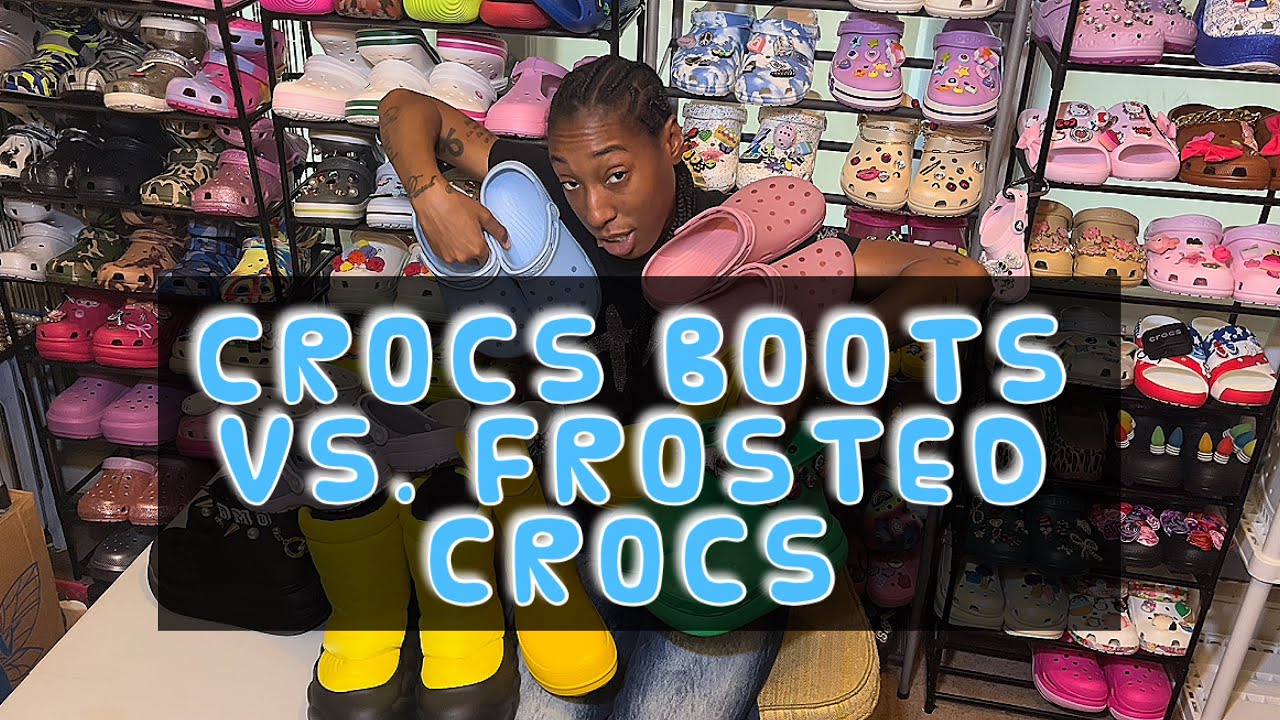 Crocs Boots vs Frosted Crocs #battleofcrocs #crocsboots #frostedcrocs #crocsbootsvsfrostedcrocs