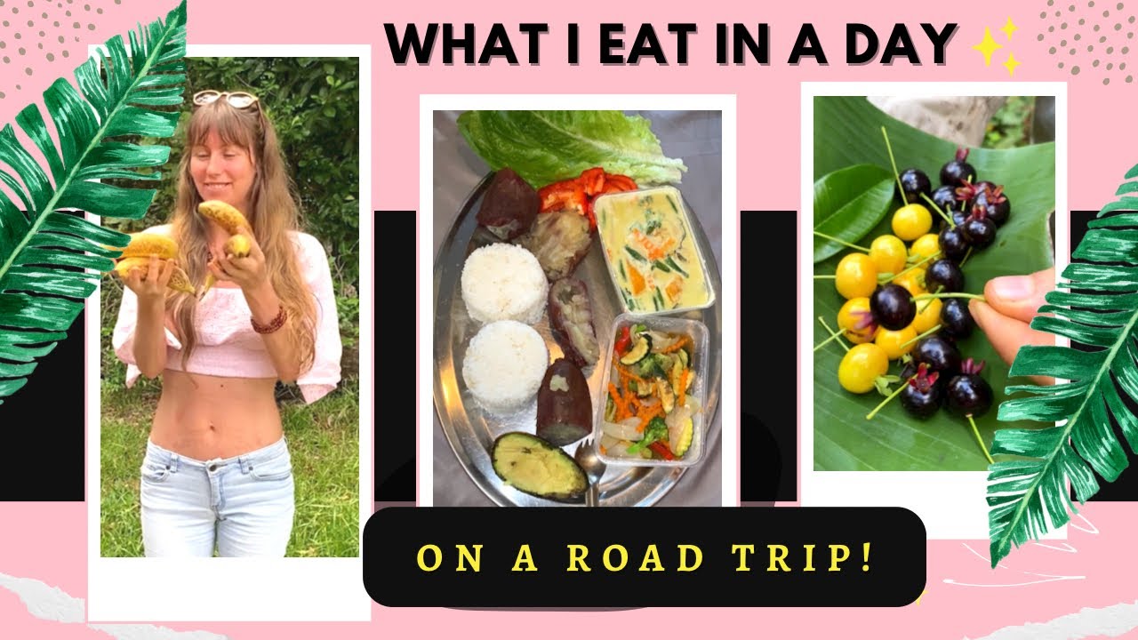 What I eat in a day on a road trip (as a fruit-based vegan)