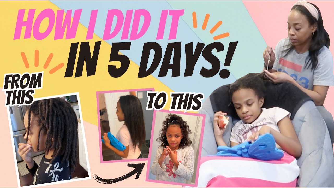 Combing OUT My Daughter's Locs in 5 DAYS! Entire Process (Chatty) | VLOG