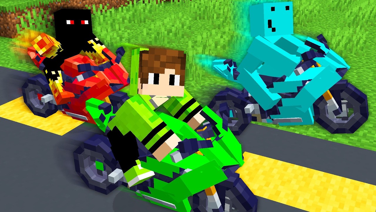 FIZEMOS A MAIOR CORRIDA de MOTOS no MINECRAFT!