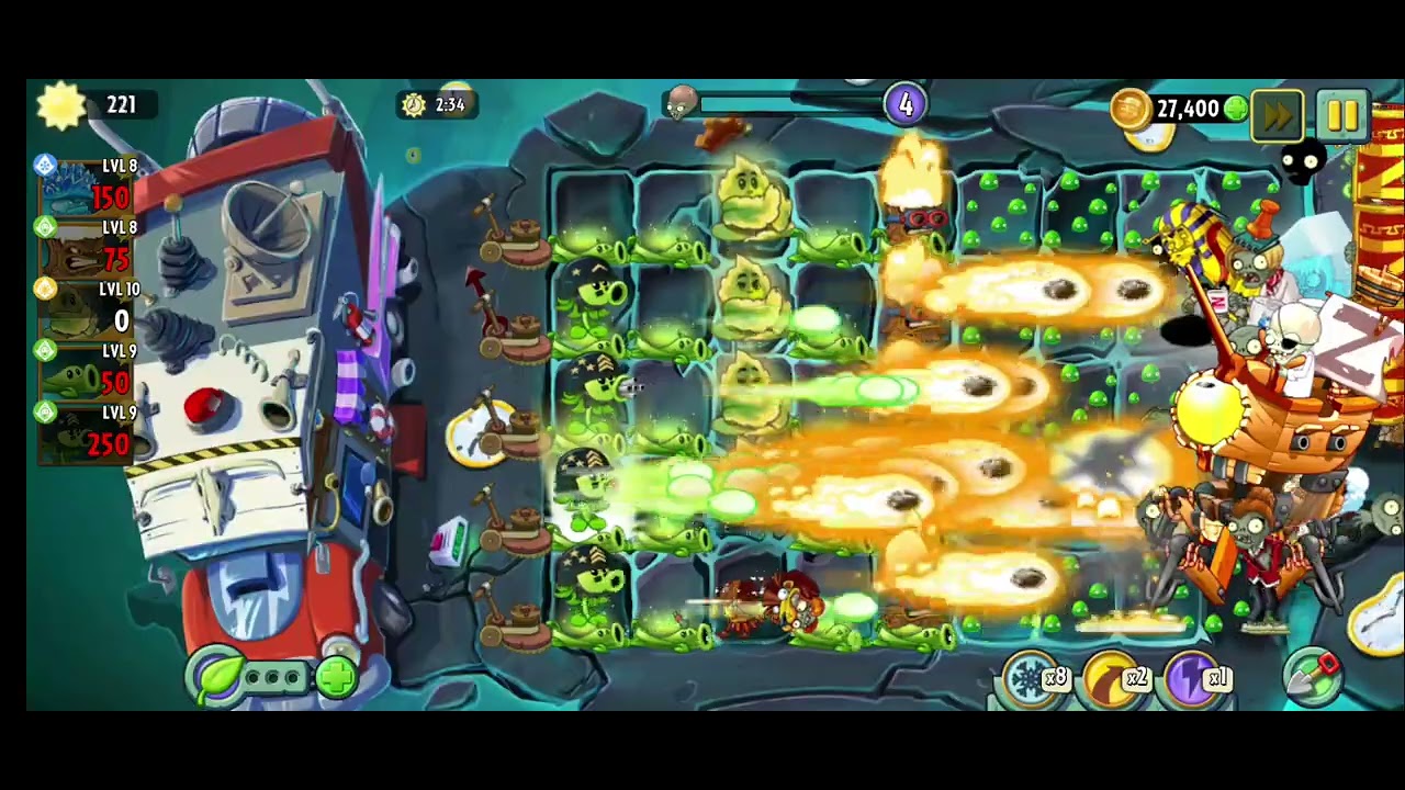 PvZ 2 - Penny' Pursuit - Ice Shroom - Zomboss Fight