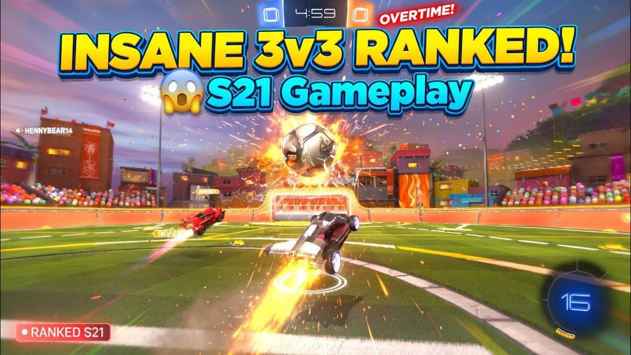 INSANE 3v3 Ranked Match! 😱 Rocket League Competitive S21 Gameplay