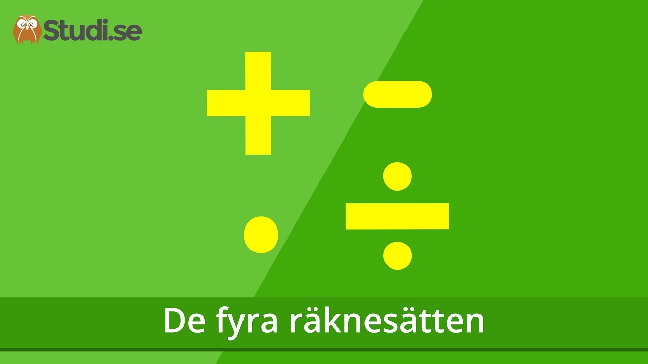 De fyra räknesätten (Matematik) - www.binogi.se