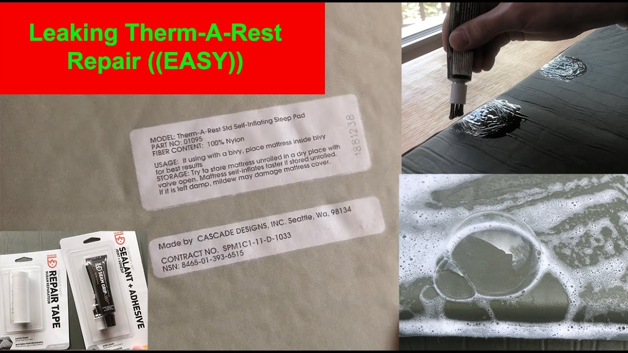 How to Find and Repair Leaks in Sleeping Pad | Military Issue Therm-A-Rest Self Inflating | Gear Aid