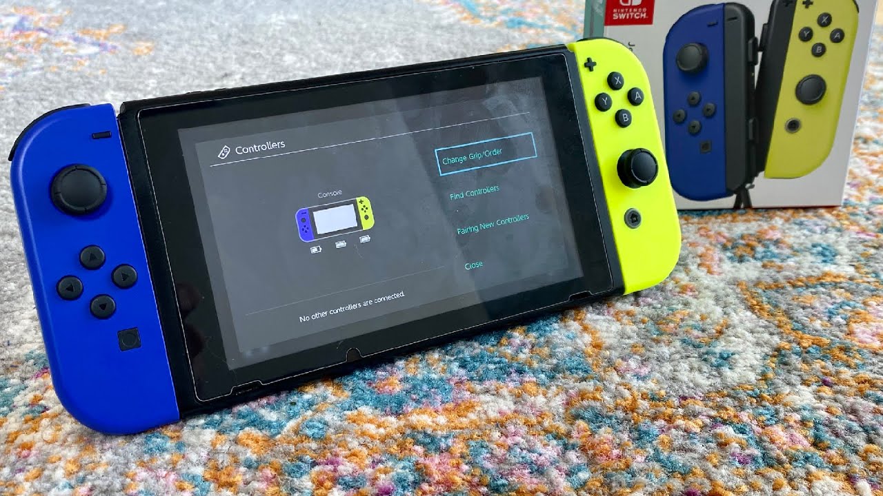 Unboxing Nintendo Switch Joy-Con Blue/Neon Yellow Set